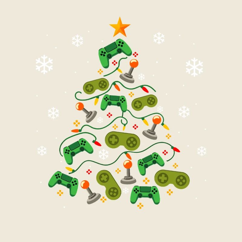 Christmas Tree Controllers Gaming Lover Gamer 