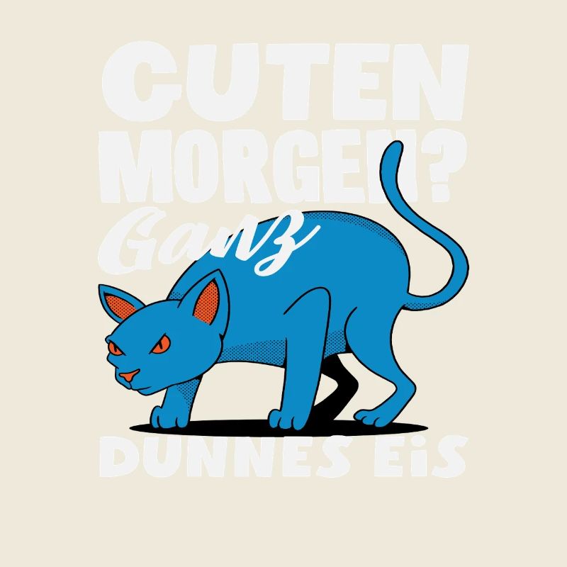 Guten Morgen ganz dünnes Eis Katze