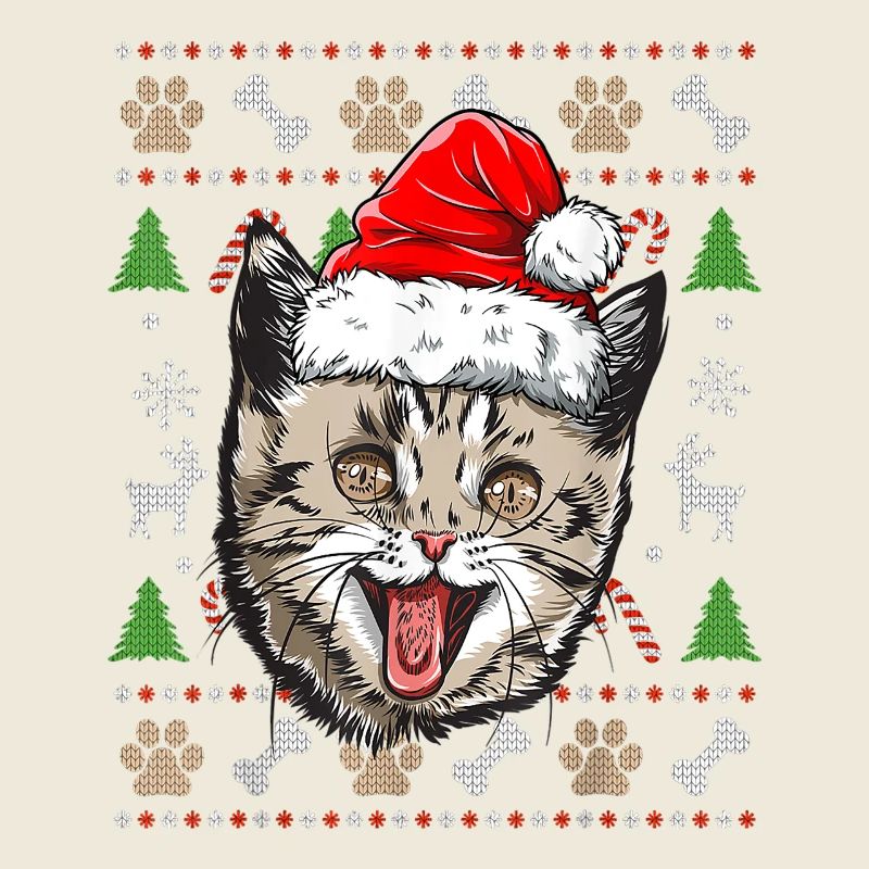 Hässlicher Weihnachtspullover Niedliche Katze Glückliche Geschenkidee
