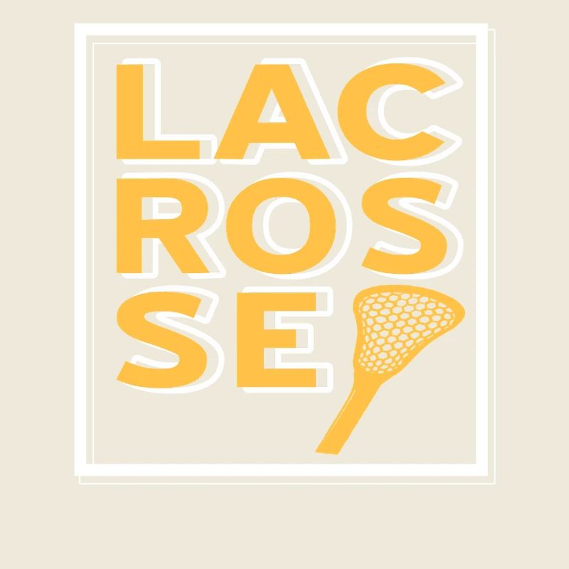 Bold Lacrosse Typography Grid Stick Player Fan