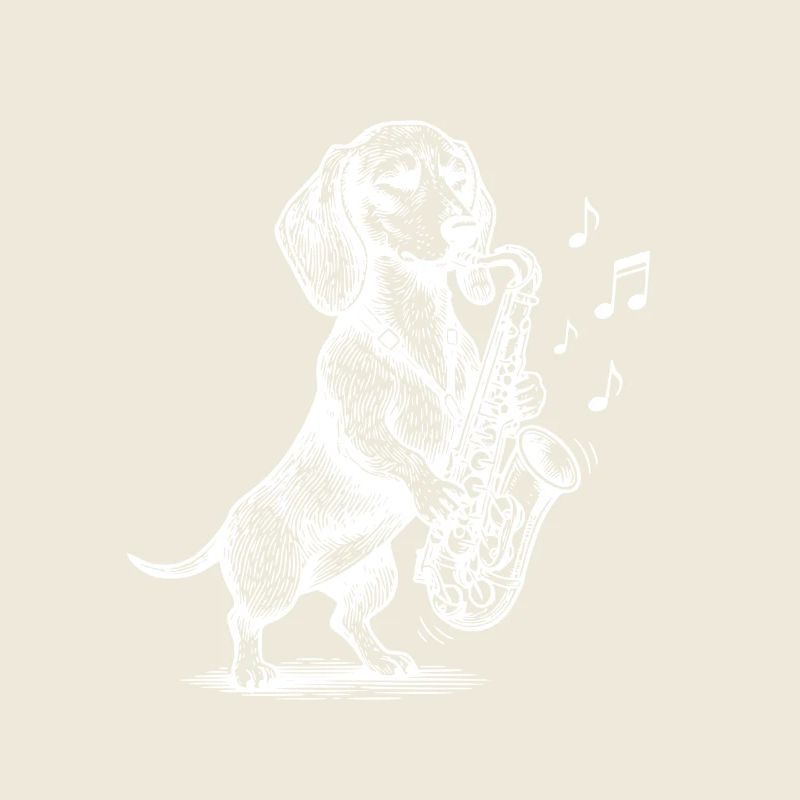 Dackel Saxophon Art Dog