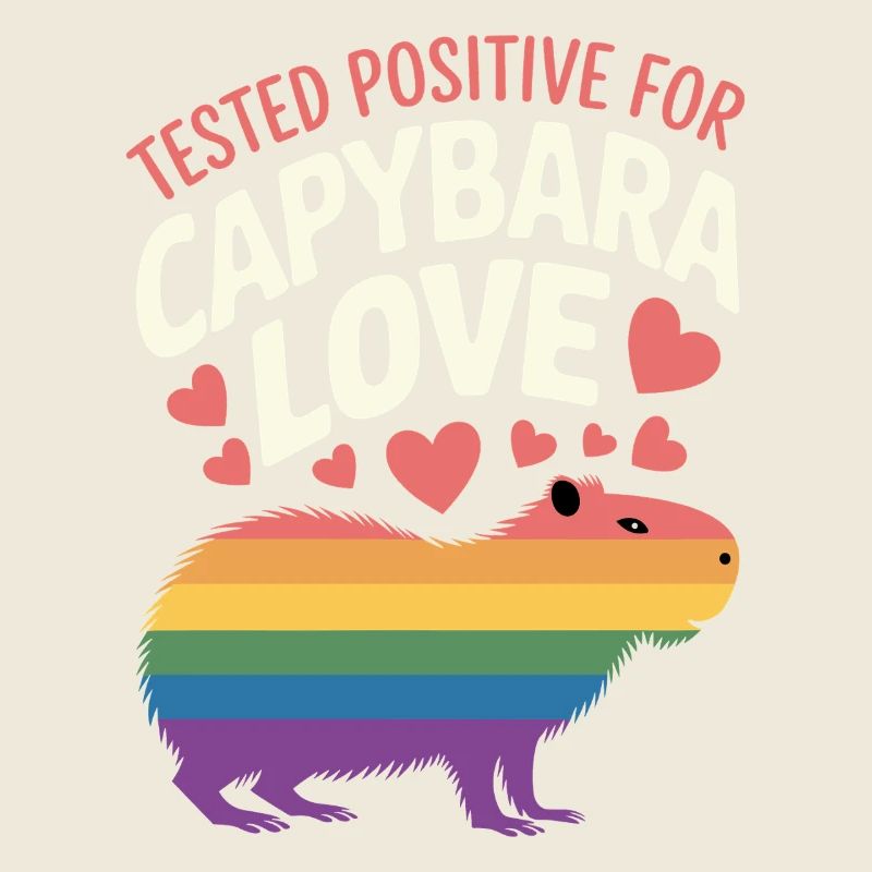 Capybara Regenbogen Liebe Design