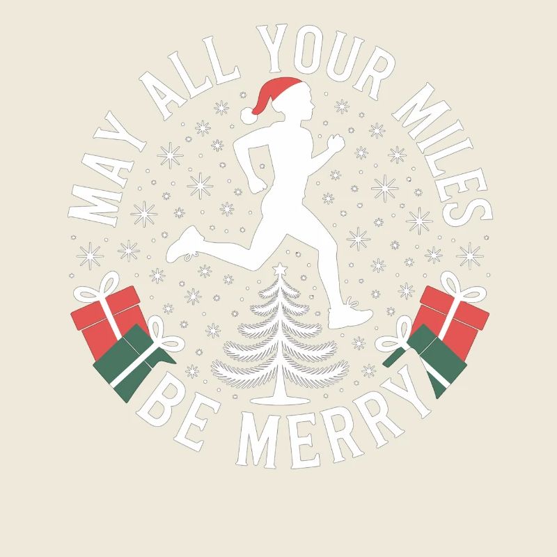 Maillot de Noël de course Que tous vos kilomètres soient joyeux