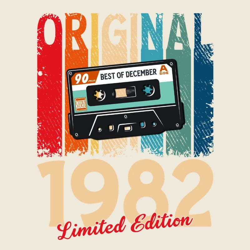 Cassette du 43e anniversaire Vintage décembre 1982
