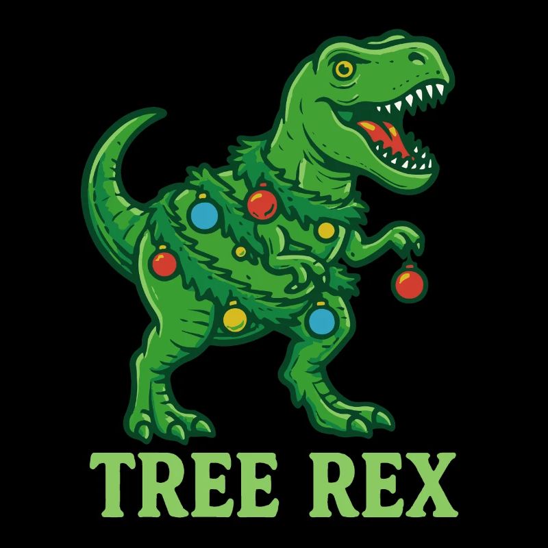Tree Rex Dinosaur Amusement de Noël en famille