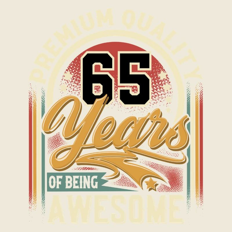 65th Birthday 65 Years Vintage retro
