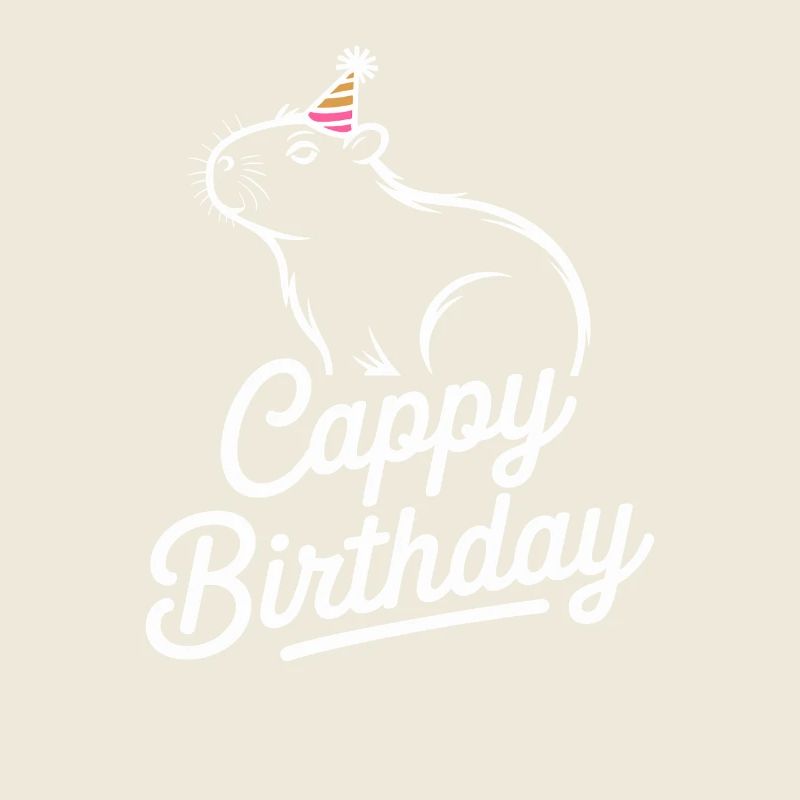 Capybara Birthday Cappy Birthday Funny Capy