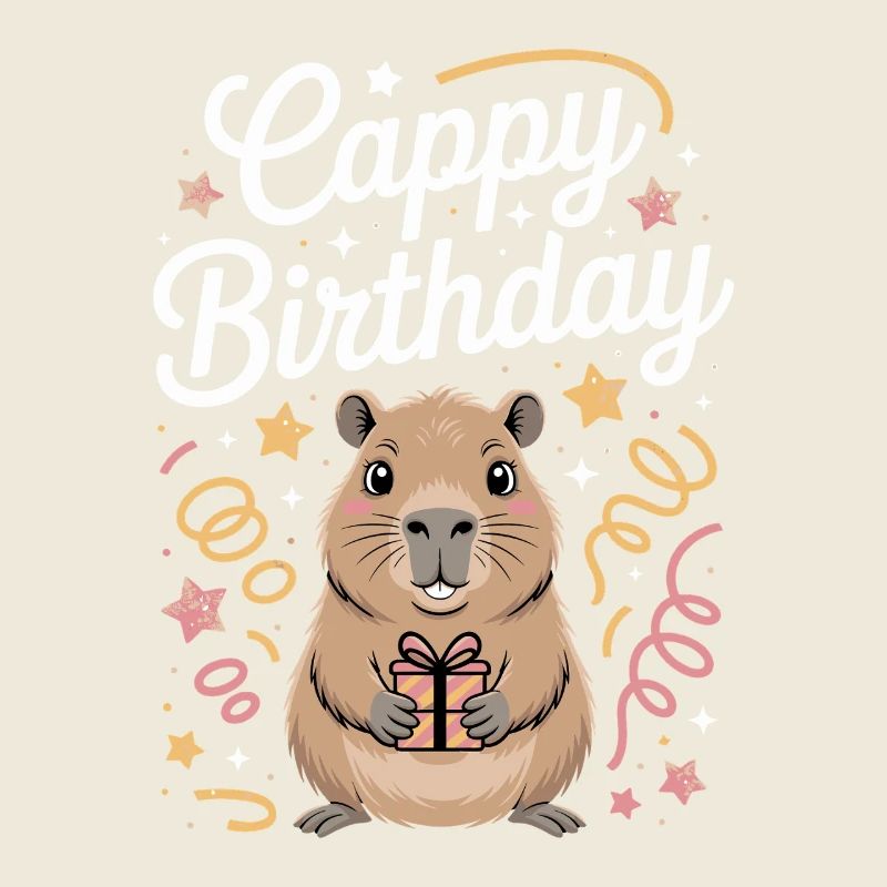 Capybara Birthday Cappy Birthday Funny Capy