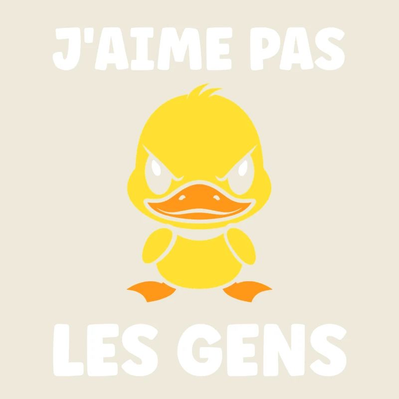 J'aime pas les gens Canard cartoon