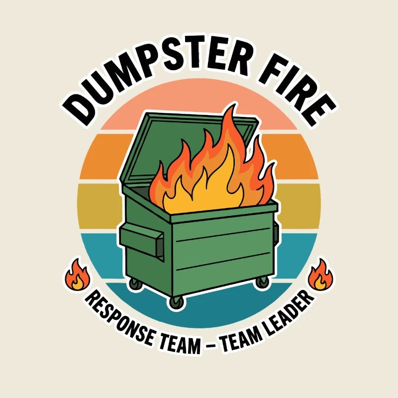 Dumpster Fire Response Team Team Leader Irony