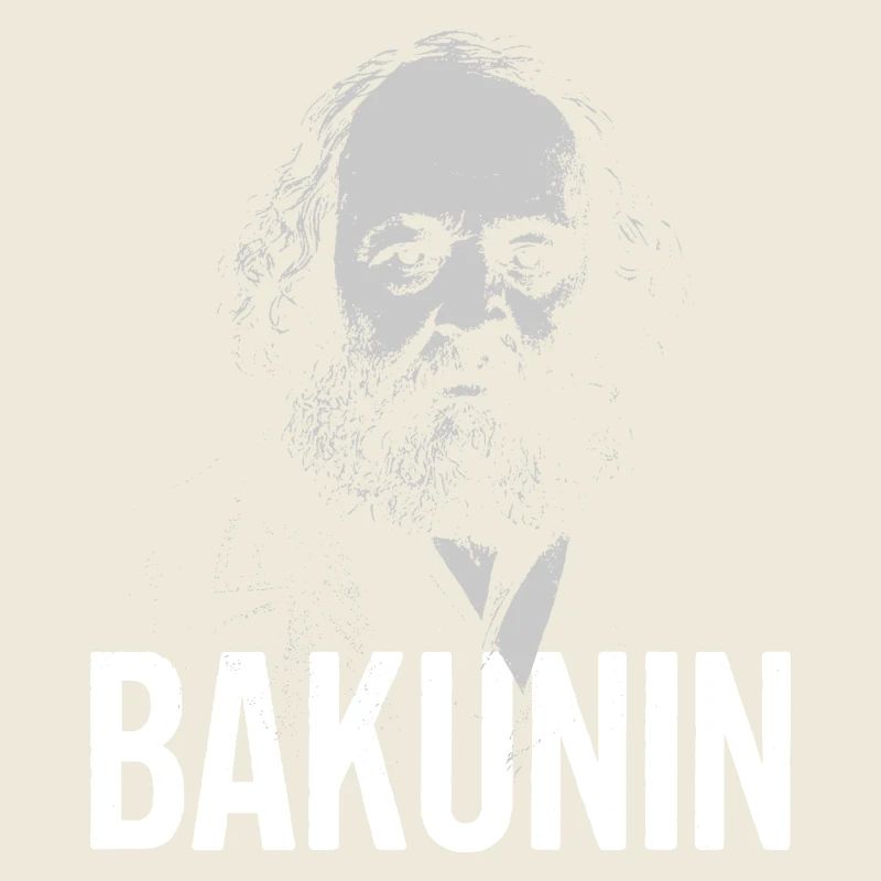 Portrait de Bakounine Typographie audacieuse