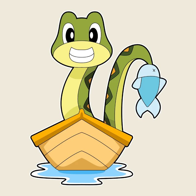 Pêche au poisson serpent pêcheur