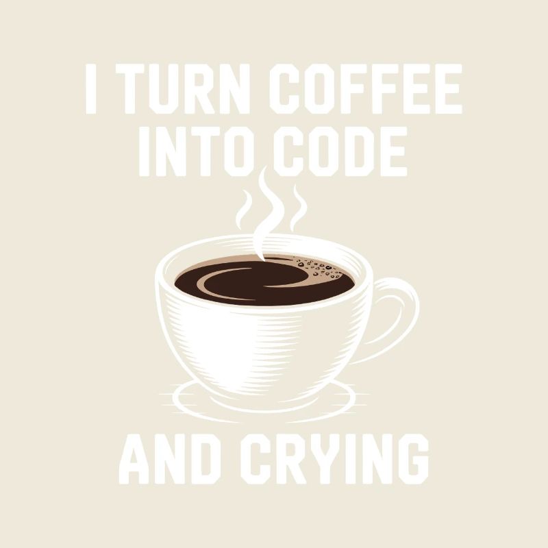 Kaffee und Programmier-Debugging-Humor für Softwar