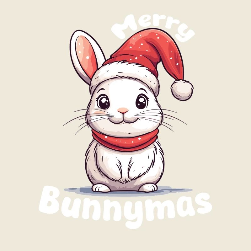 Joyeux lapins Mignons Lapin de Noël avec