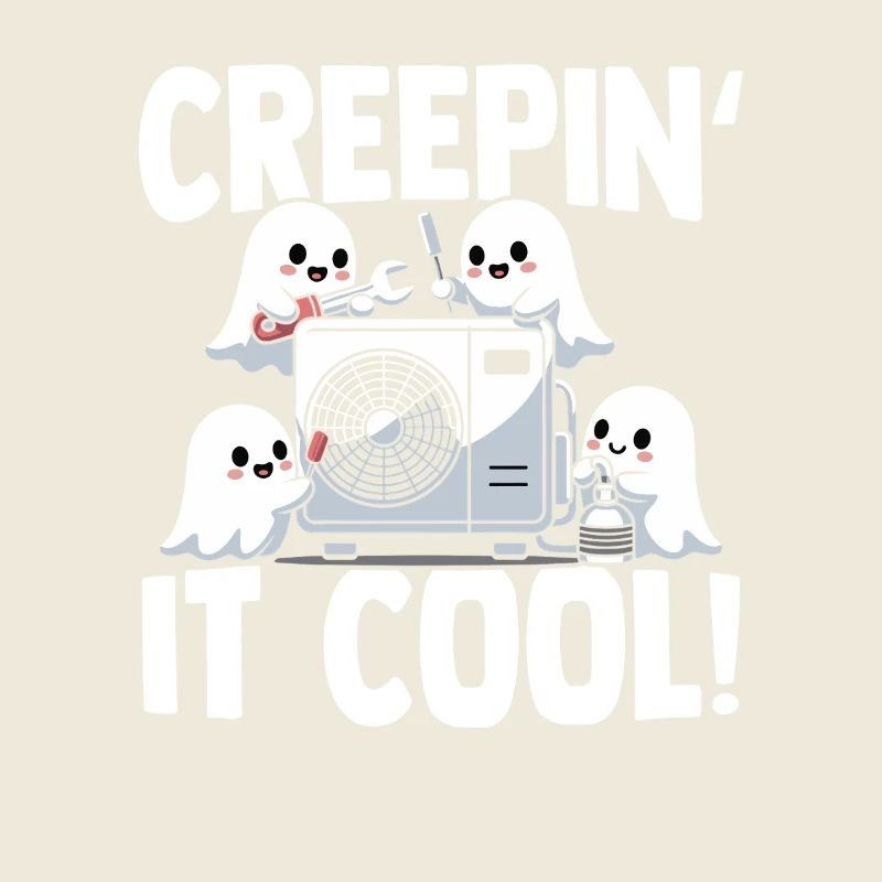 Spooky HVAC Ghost Gift Air Conditioning Technician