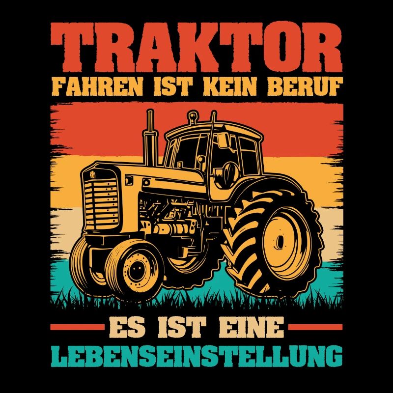 Trecker Landwirt Bauer Traktorfahrer Traktor
