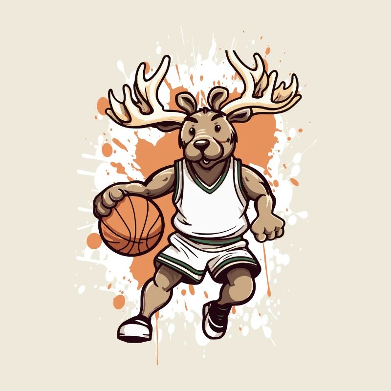 Basketball Deer Comic