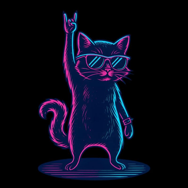 Fête du chat berçant avec des lunettes de soleil