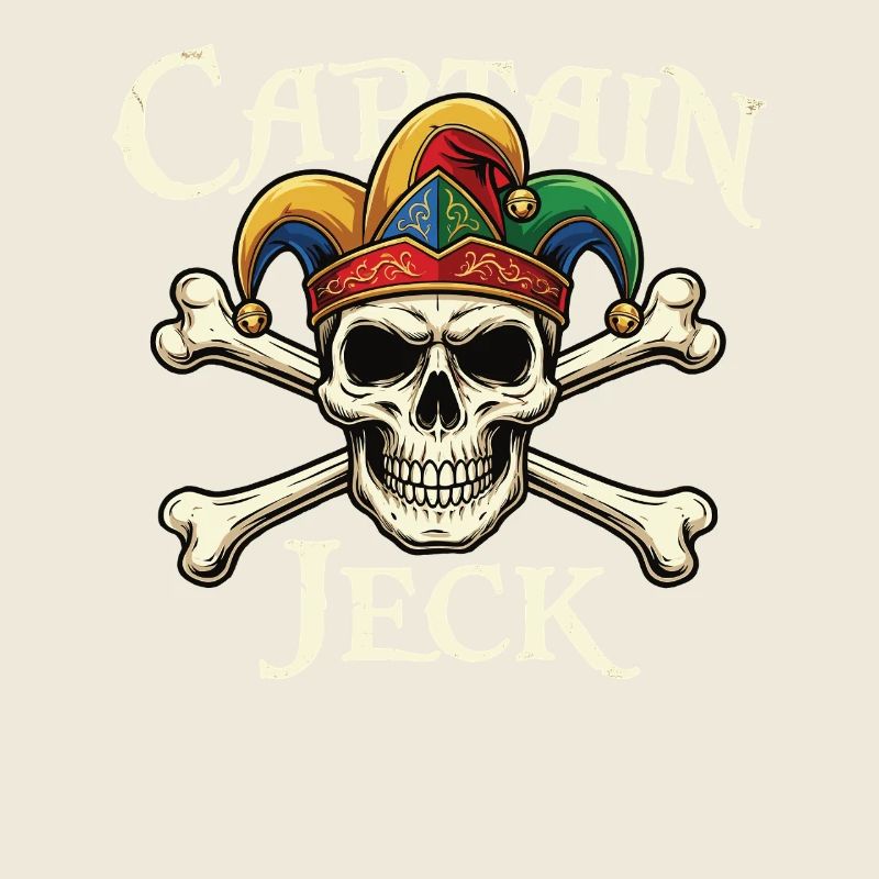 Capitaine Jeck Skull Jester Design