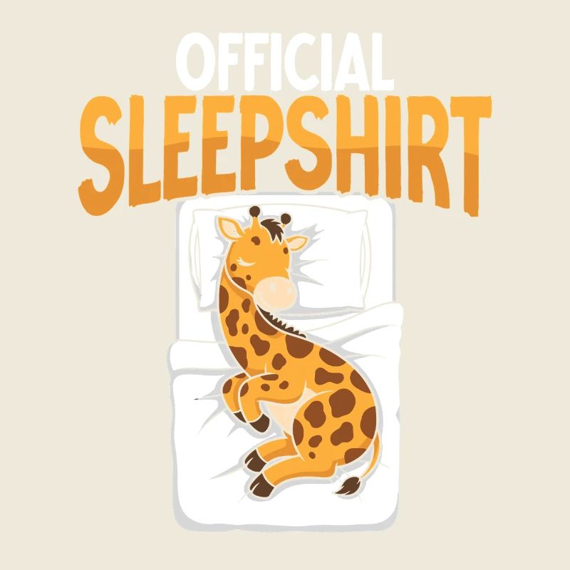 Girafe dans le lit chemise de nuit