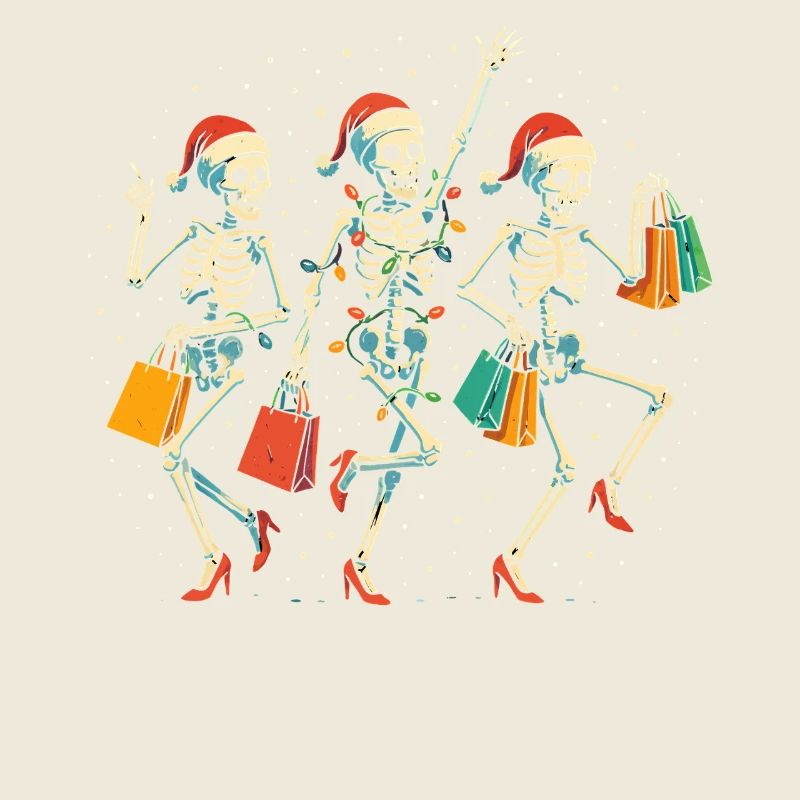 Dancing skeleton shoppers