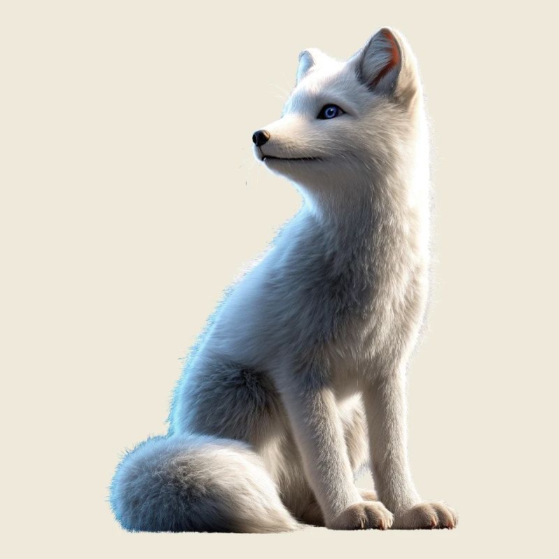 Polarfuchs Schneefuchs Eisfuchs Süßer Weißer Fuchs