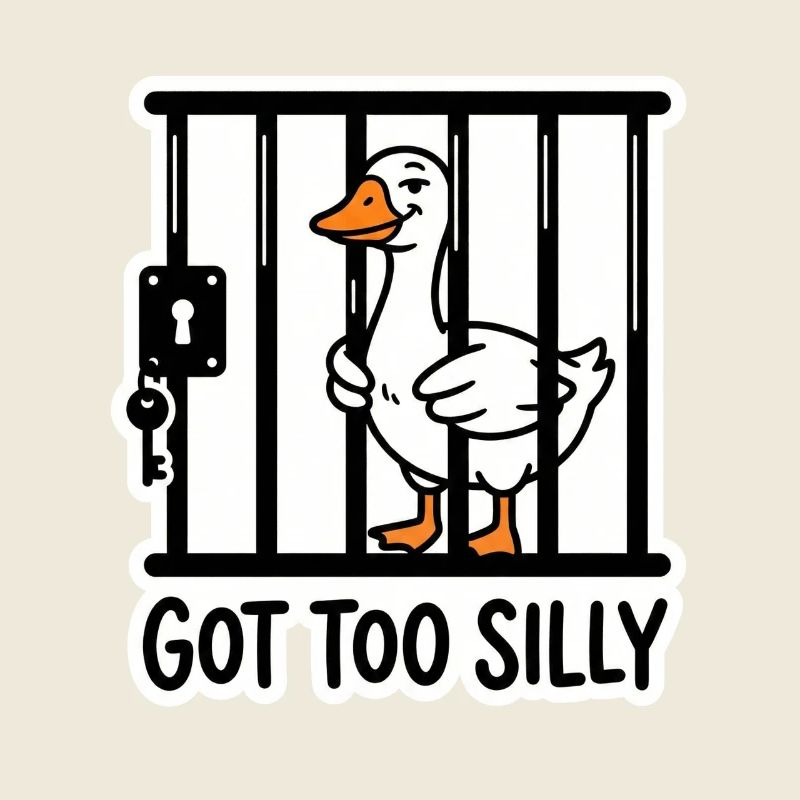 Silly Goose In Jail Got Too Silly Meme