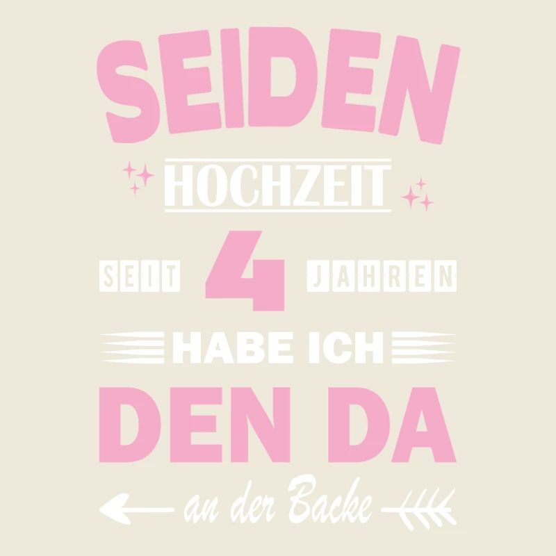 Seidenhochzeit 4. Hochzeitstag Jahrestag Ehefrau