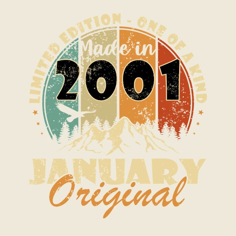 2001 Januar Original Vintage Kreis Tee