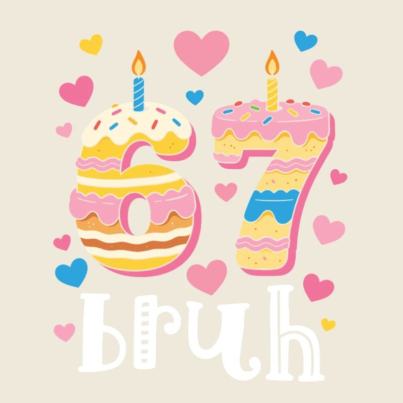67 Geburtstag Donut Herzchen
