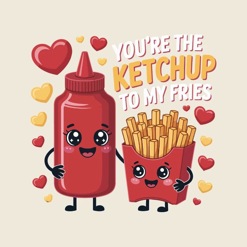 La Saint-Valentin, tu es le ketchup de mes frites