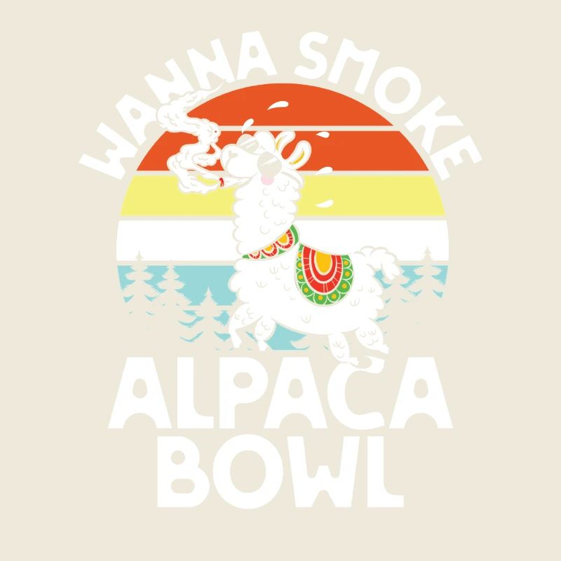 Alpaca Bowl Sunset Retro Forest