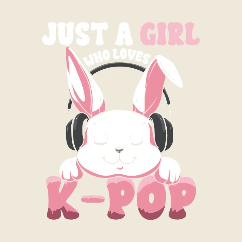 K-Pop Bunny  mit Kopfhörern