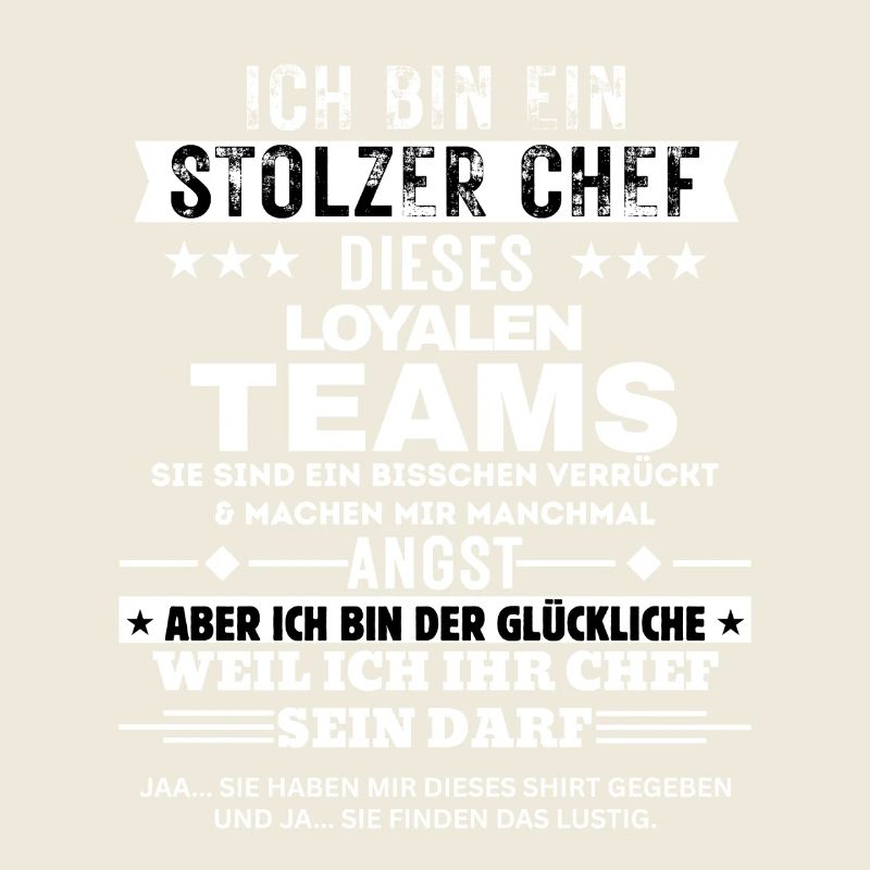 Stolzer Chef von einem loyalen Team