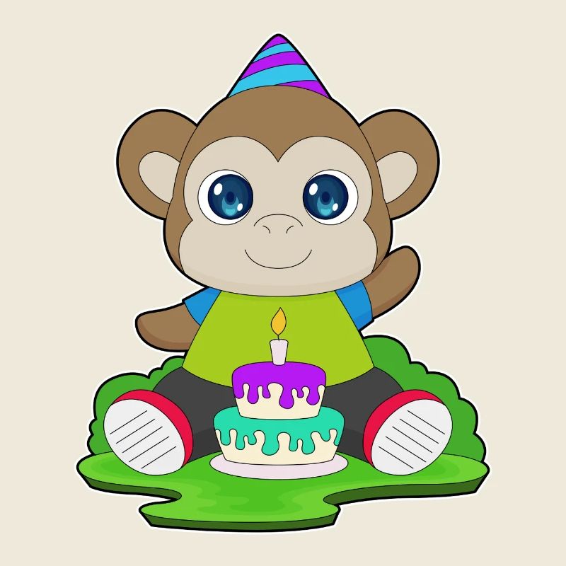 Monkey Birthday Cake