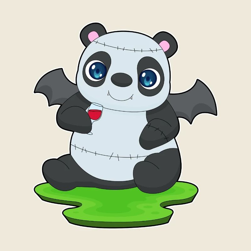 Panda Halloween Vampir