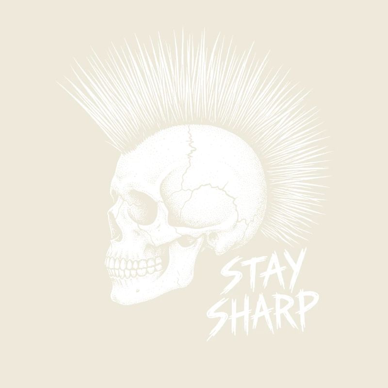 Stay Sharp Punk Skull – Conception du Crâne Iroquois