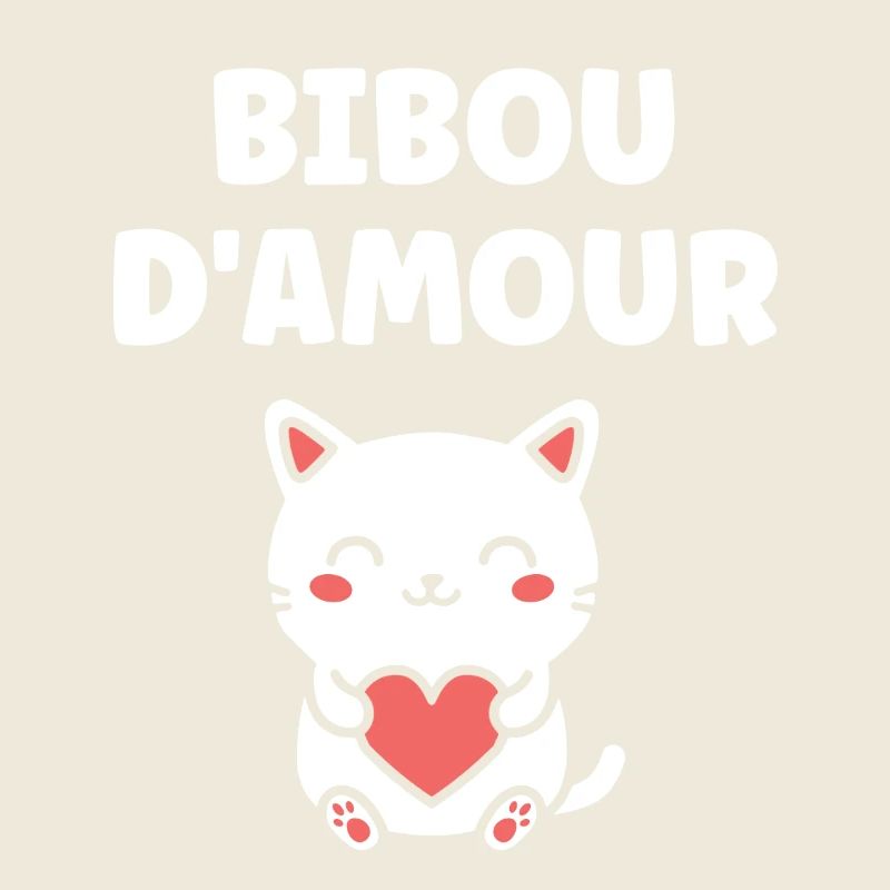 Bibou d'amour Chat Coeur