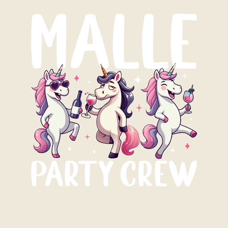 Malle Party Crew Einhorn Trinkspaß Mallorca
