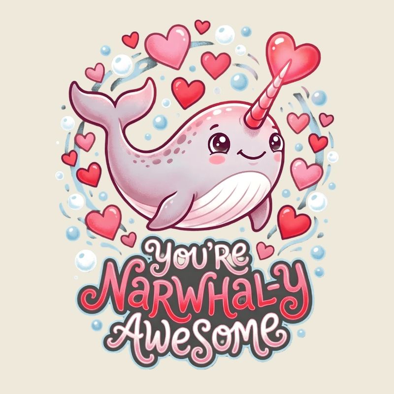 Tu es Narwhaly Génial, jeu de mots mignon sur Narwhal