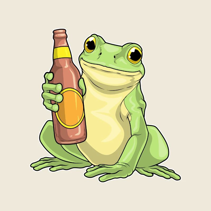 Frosch Flasche Bier