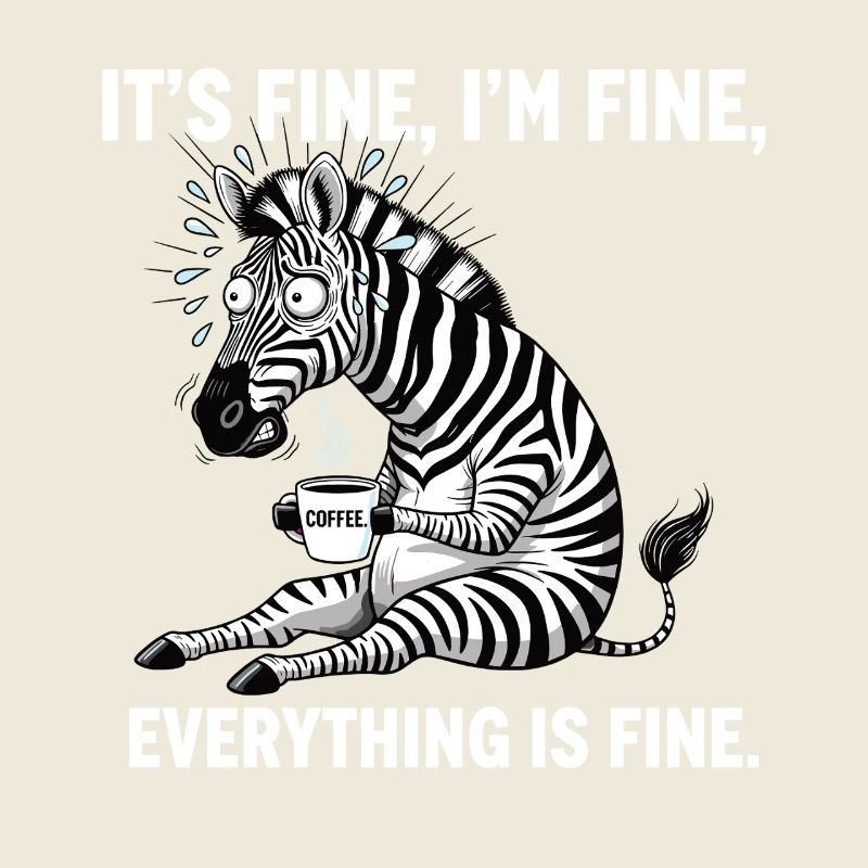 Its Fine Im Fine Kaffee Zebra