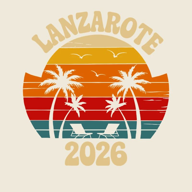 Lanzarote 2026 Sunset Palmen Design