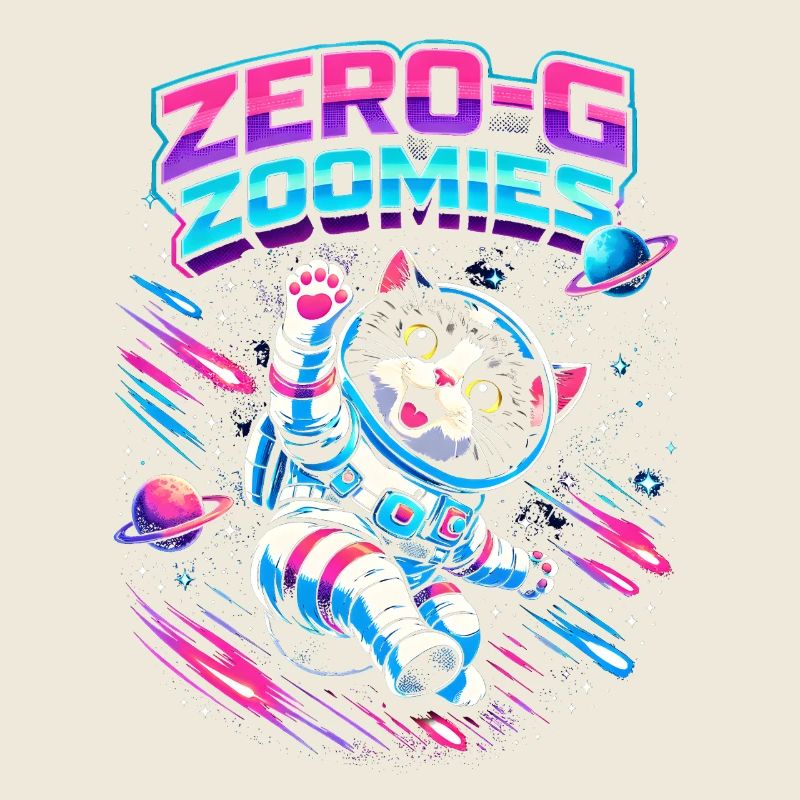 Null-G Zoomies | Humour spatial Astro Cat