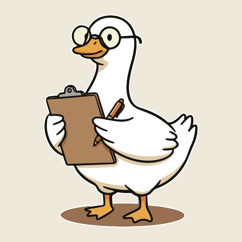 Canard avec des verres Bloc-notes