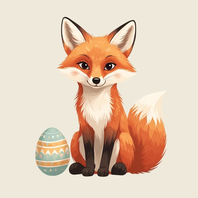 Osterfuchs mit weichem Stil