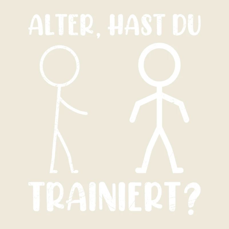 Strichmännchen HAST DU TRAINIERT Lustiges