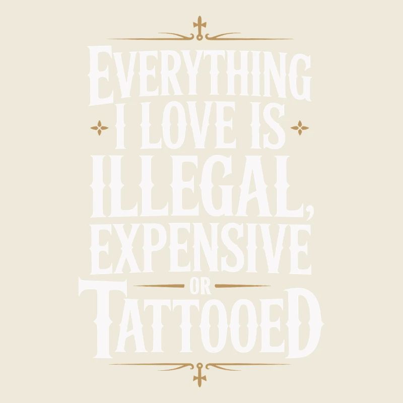 Tout ce que j’aime, c’est tatoué de Tätowiert tatoué