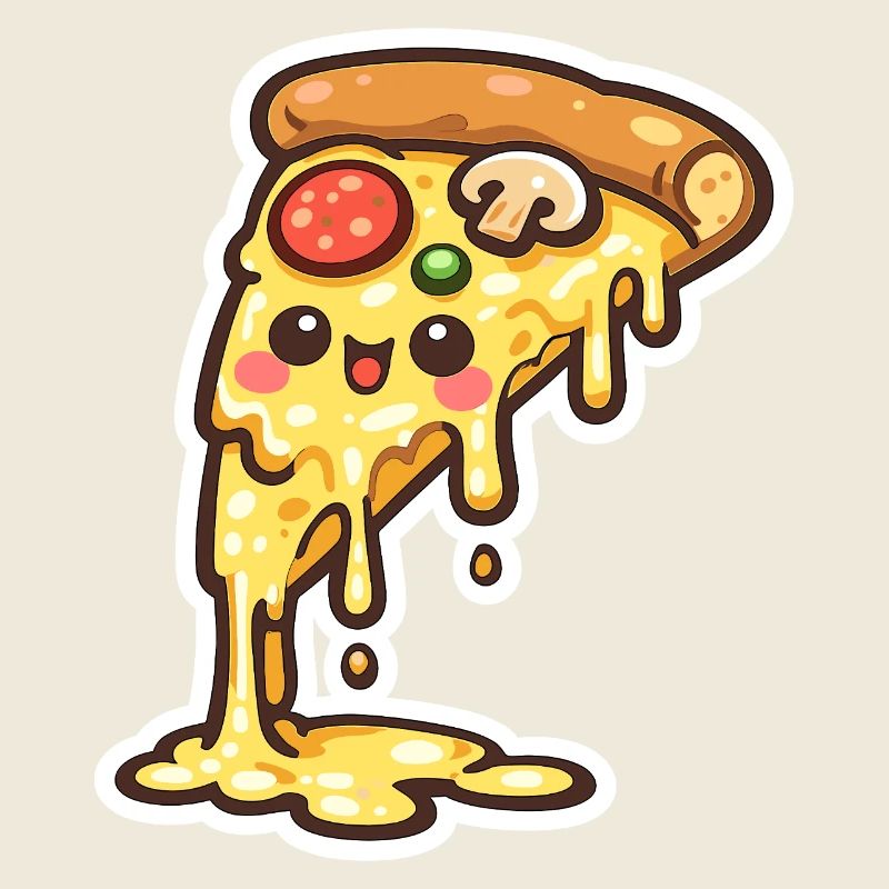 Kawaii Cheese Pizza Slice