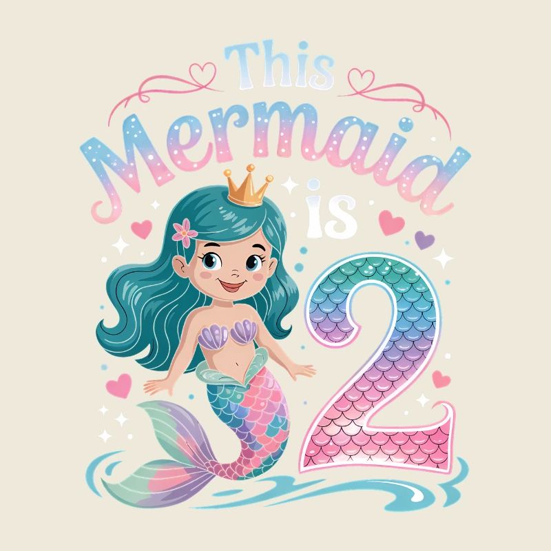 Mermaid 2nd Birthday 2 Years